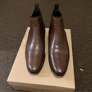 Brown Leather Chelsea Boots
